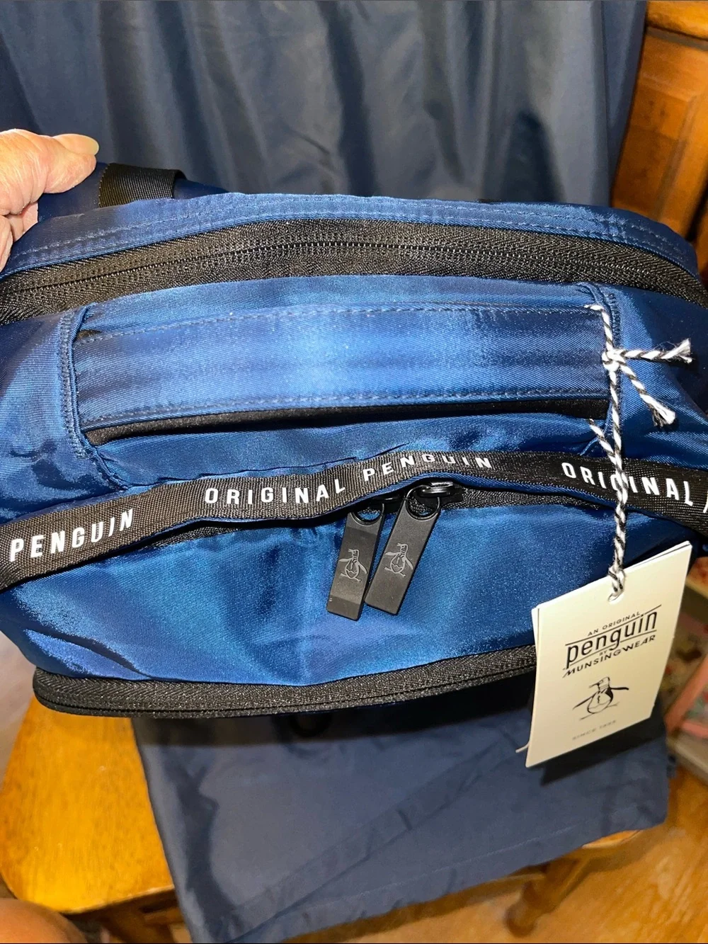 The Original Penguin - Men's Navy Multi-Pocket Backpack